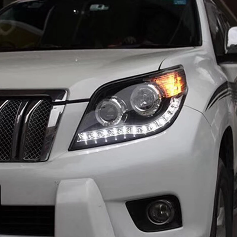 Фара для Toyota Prado Landcruiser 2700 FJ150 2009 2010 2011 2012 2013 светодиодный фонарь с ангельским