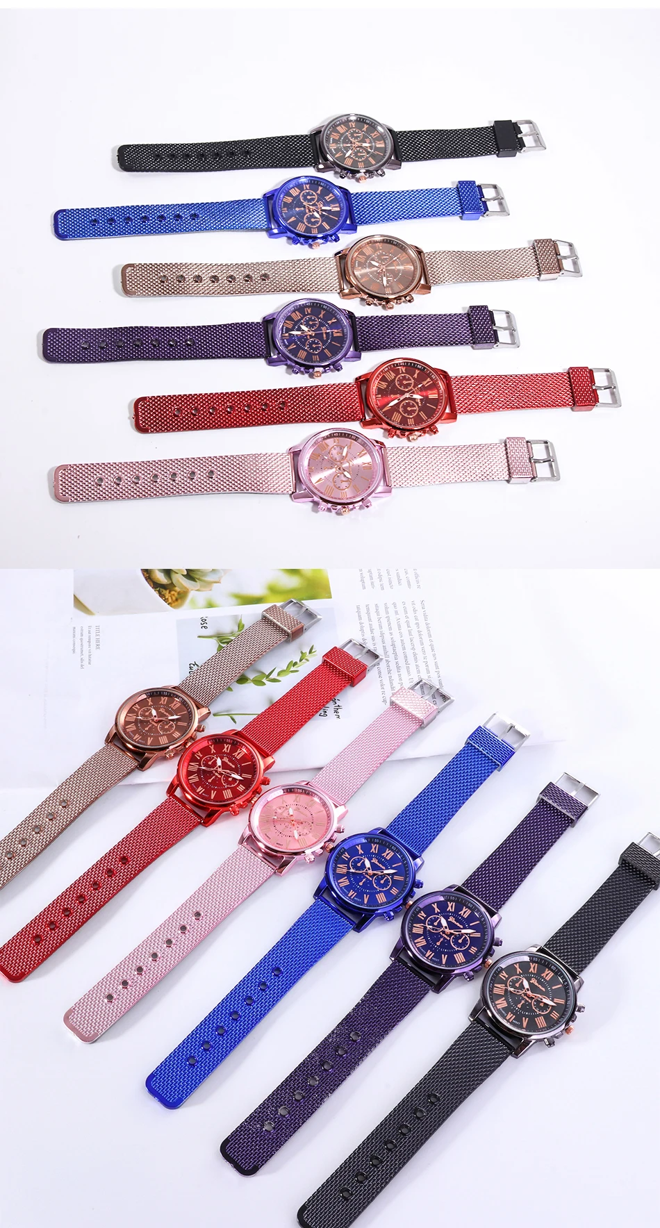 Foloy digital women watches Quality Fashion Geneva Roman Numerals Faux Leather Analog Quartz Ladies watch Bracelet Clock Gift