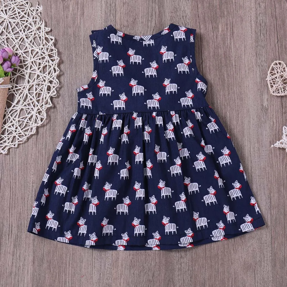 Children Kid Girls Cartoon Print Bowknot Lace Princess Party Dress Clothes Girl Clothing Set Summer #25 | Детская одежда и обувь