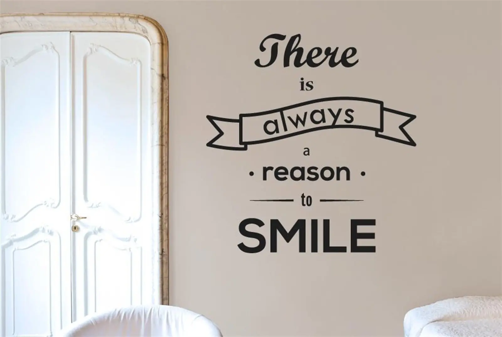 Всегда есть повод улыбнуться Wall Art Котировки Виниловые наклейки | Дом и сад
