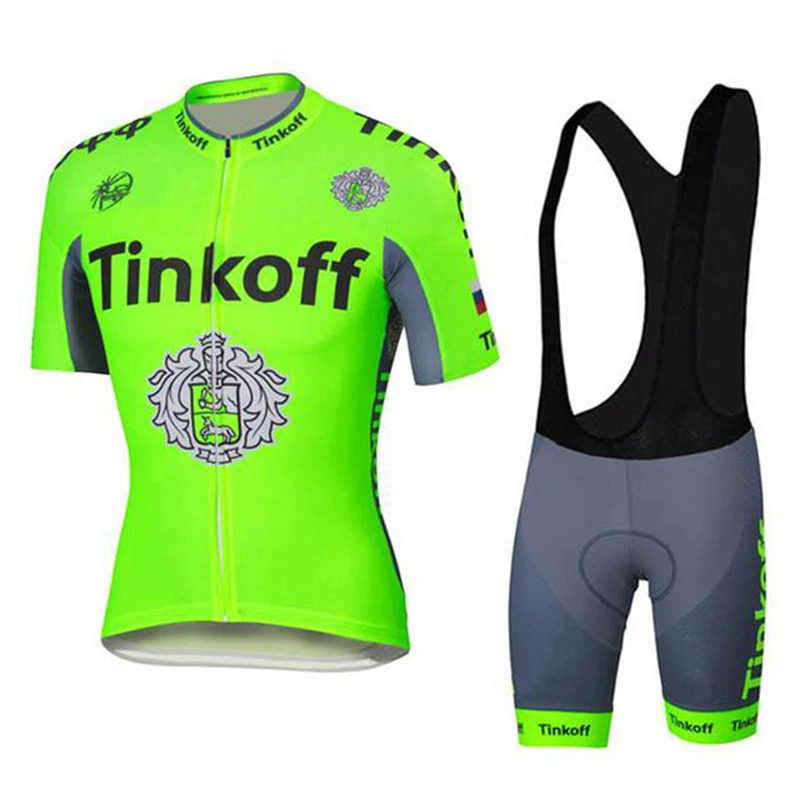 Transpirable 9D de tinkoff ciclismo ropa manga corta hombres equipo 2020 | Спорт и развлечения