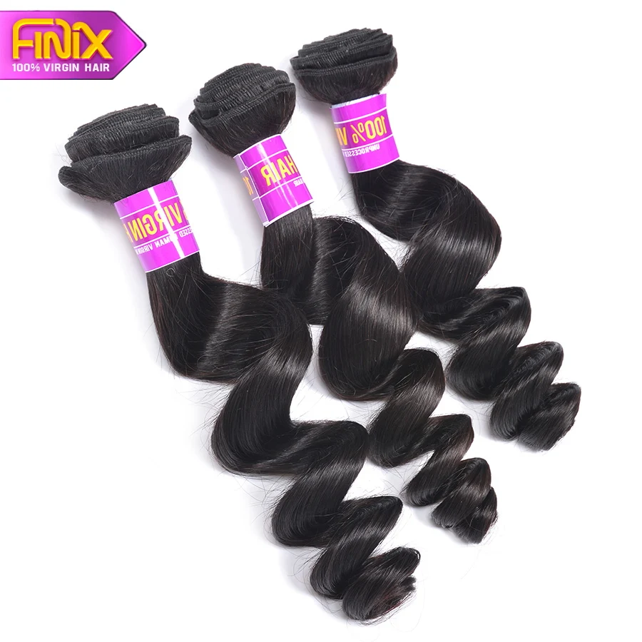 Kbl Indian Virgin Hair Loose Wave 3pcs 100% Human Weaving Curly More Wavy |