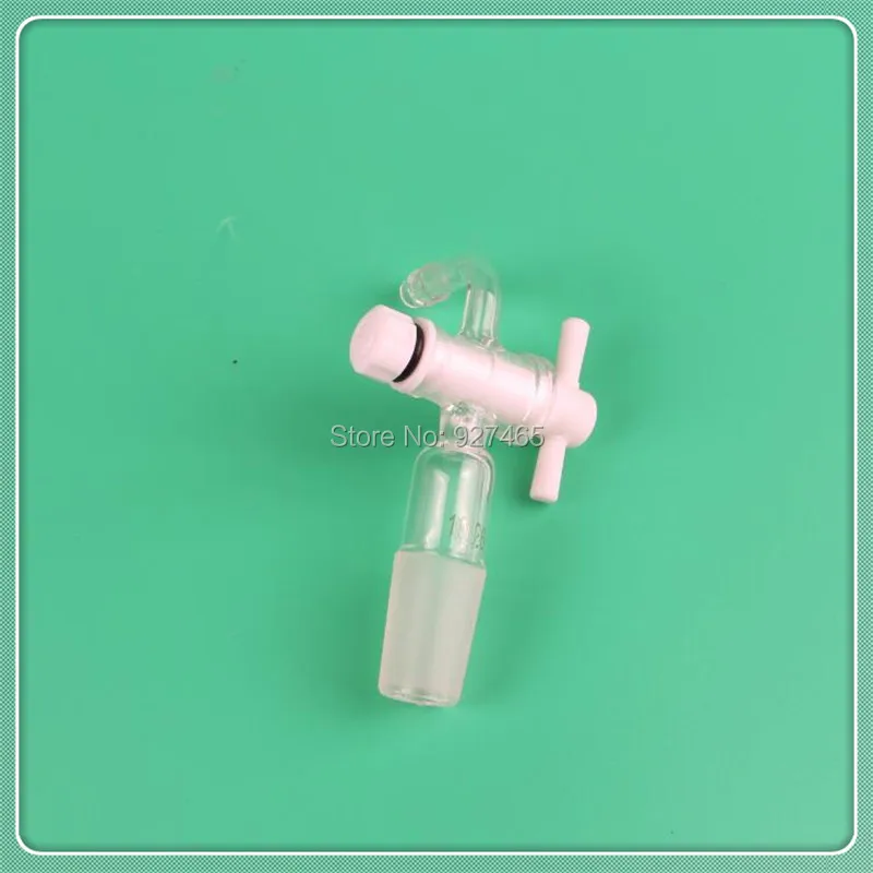 Лабораторный стеклянный вакуумный адаптер 90 изгиб с PTFE пробкой 19/26 | Канцтовары