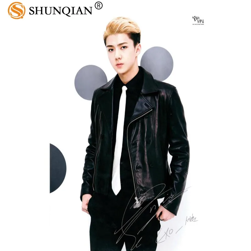 Новое поступление экзо о SeHun Пользовательские печати шелковой атласной тканевый