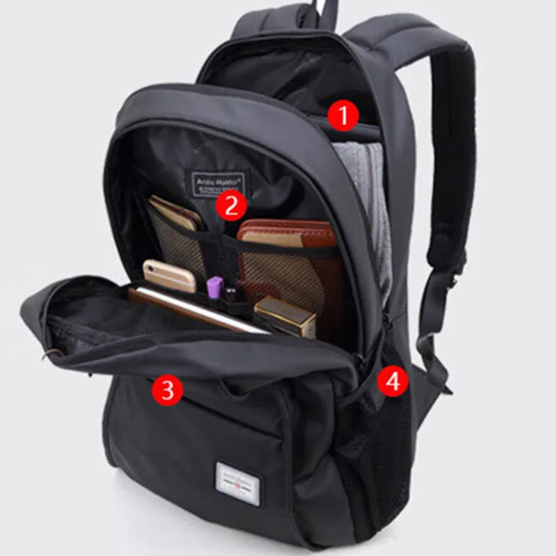 ARCTIC HUNTER Men &amp Women Laptop Backpack 15.6 Inch Men's School Bag Man Waterproof Oxford Travel Rucksack sac a dos | Багаж и