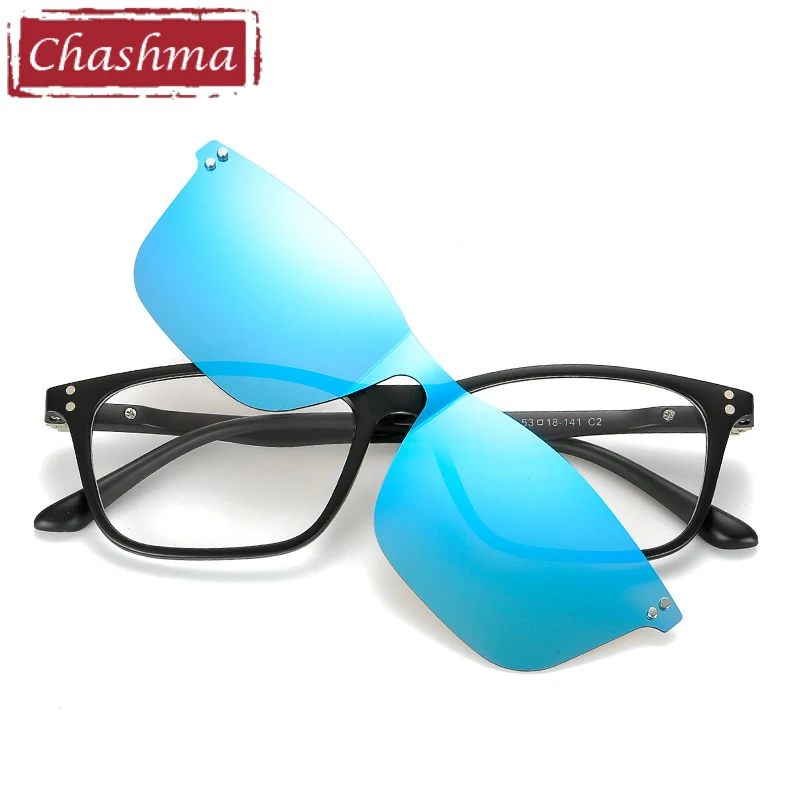 Бренд Chashma TR90 очки с гибкой оправой женские клипсы поляризованные линзы магнит мужские зеркальные солнцезащитные очки оптические оправы