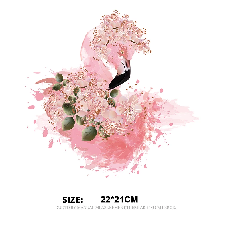 Утюг на патчи для одежды Surpdeco наклейки Фламинго Цветок Патчи теплопередача