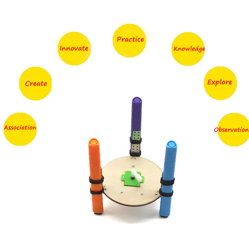 DIY Электрический плоттер рисунок робот набор физика научный эксперимент