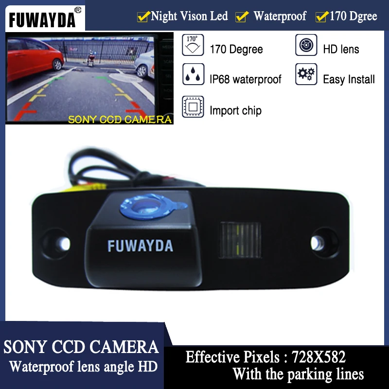 Автомобильное зеркало заднего вида FUWAYDA Парковочное с HD CCD камерой для KIA