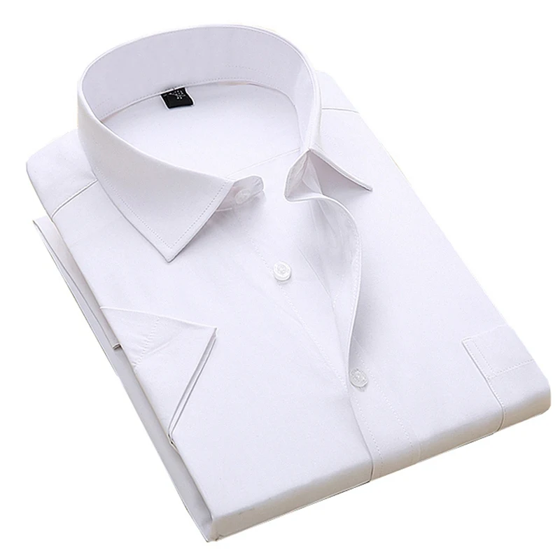 7XL 8XL 9XL мужская деловая блуза большого размера 10XL 11XL 12XL с короткими рукавами и лацканами деловая Повседневная офисная синяя летняя