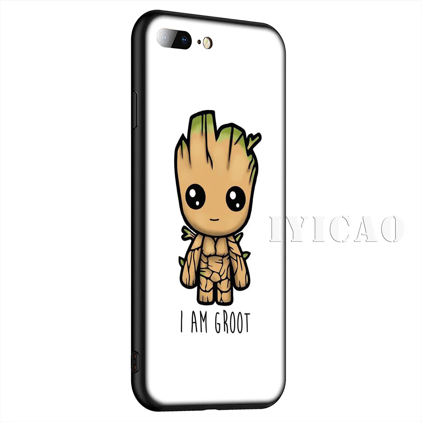 Силиконовый мягкий чехол IYICAO Guardian Rocket енот Groot Treeman для iPhone XR X XS Max 8 7 6 S Plus 5 5S SE |