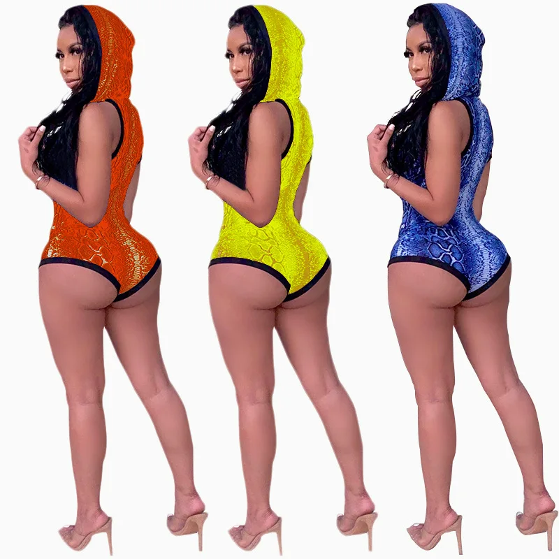 2019 хит продаж Новый женский комбинезон сексуальный с v образным вырезом Печатный