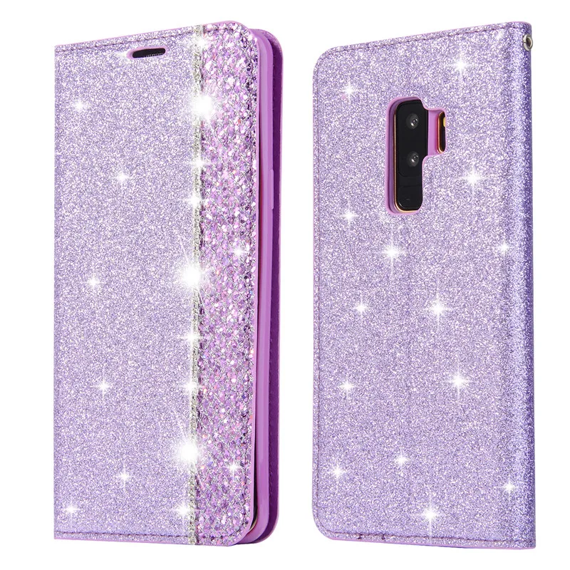 Роскошный кожаный чехол-книжка S10plus чехол для Sumsung Галактики S8 S9 S10 плюс S10E S7edge Note 8 9 Bling держатель для карт Защита для смартфона