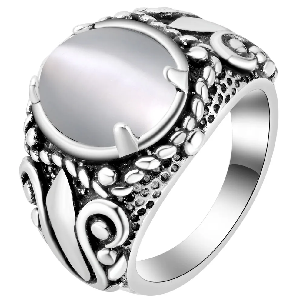 Женское кольцо из серебра 925 пробы с искусственным драгоценным камнем | Украшения