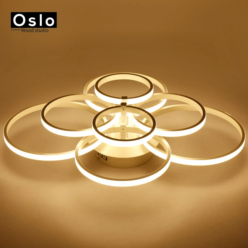 Современные круглые акриловые алюминиевые светодиодные потолочные светильники