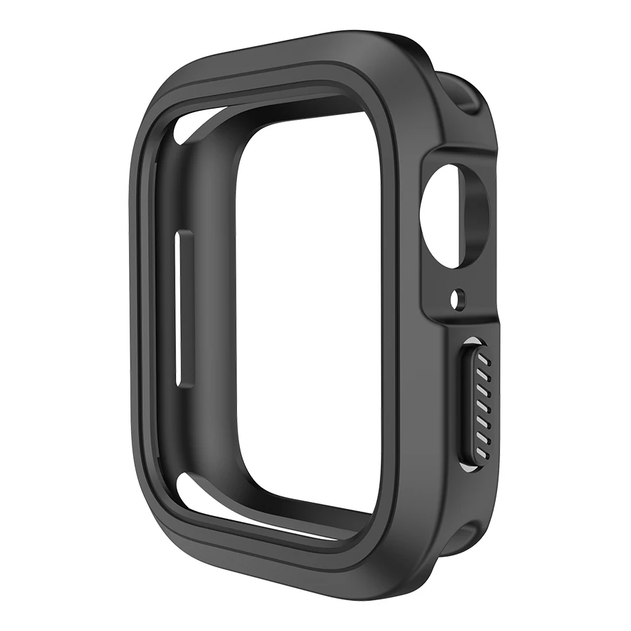 Черный Ithuriel для Apple Watch 4 3 чехол Универсальный защитный чехол s для iwatch серии 4 серии 3 Чехол Мягкий тонкий 44 мм 40 мм 42 мм 38 мм - Цвет ремешка: Черный