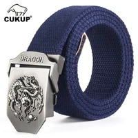 cukup designer unique dragon pattern automatic buckle metal male waistbands quality canvas belt jeans accessories men cbck004