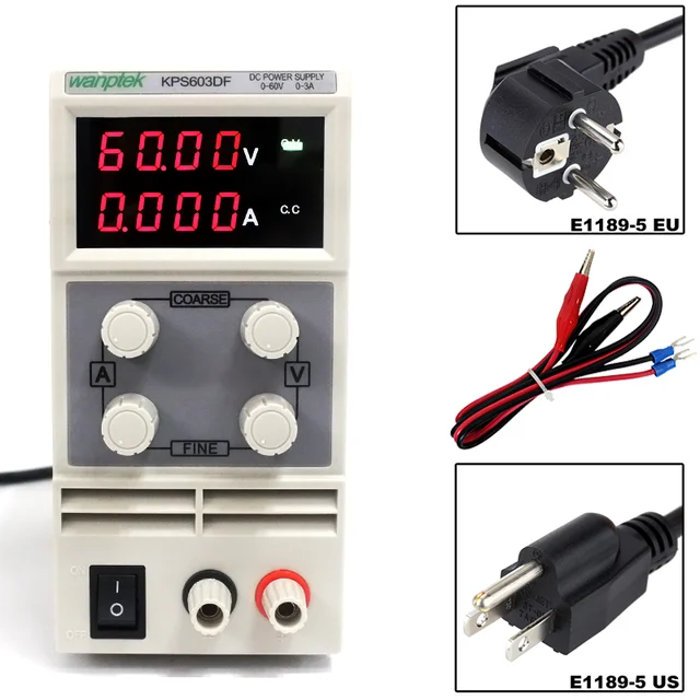 KPS605DF мини Регулируемый Цифровой DC лабораторный импульсный источник питания 0-60 V/0-5A 0,01 V/0.001A источник питания