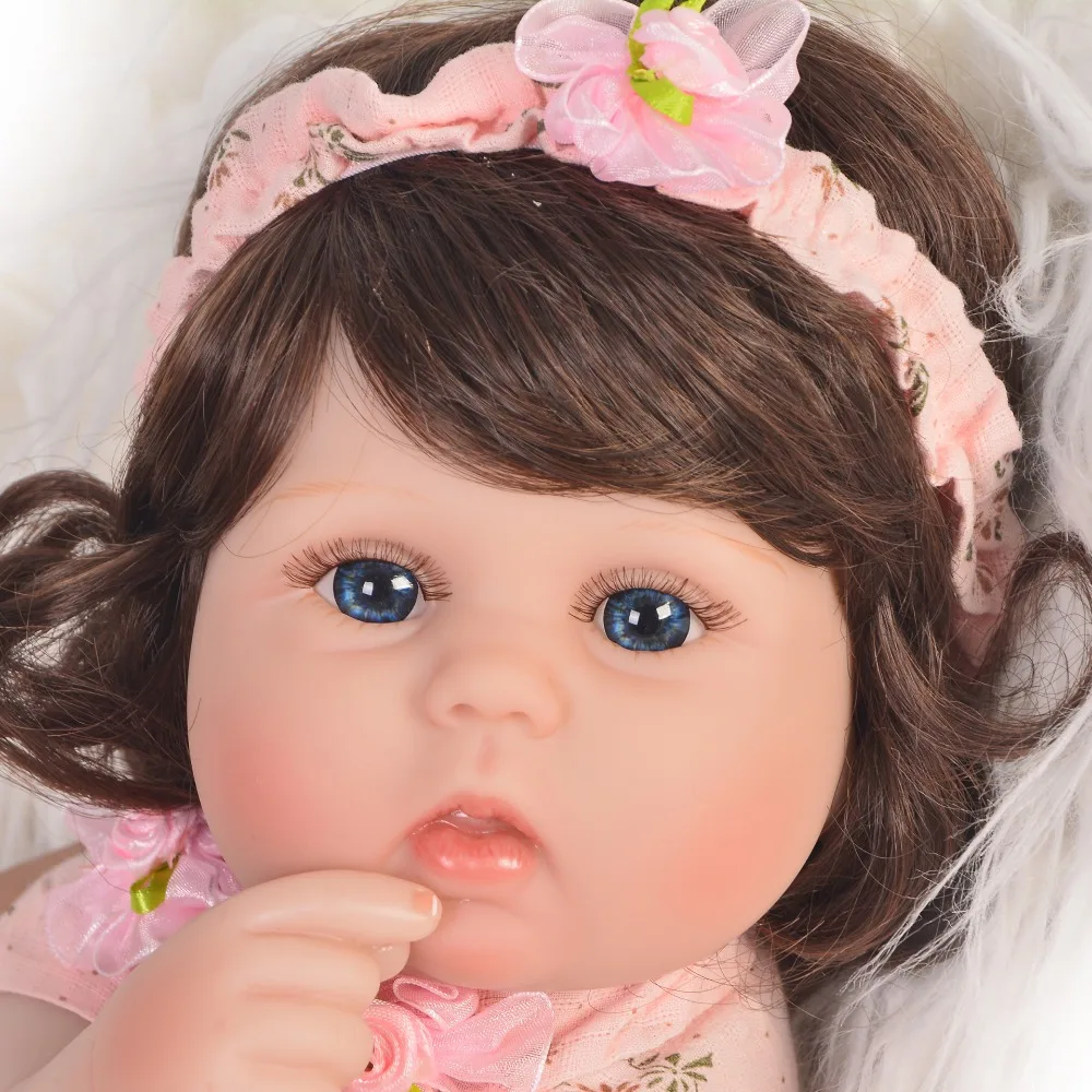 17 ''возрождаются куклы для детей мягкий силиконовый корпус KEIUMI Reborn Baby