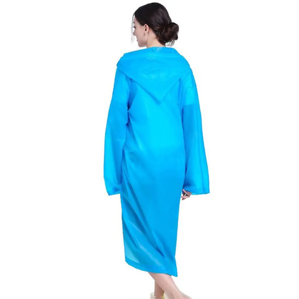 Raincoat Rain Gear Polychromatic Coat Hood Hooded Poncho Waterproof Disposable PVC Hiking Cover Unisex Accessories | Дом и сад