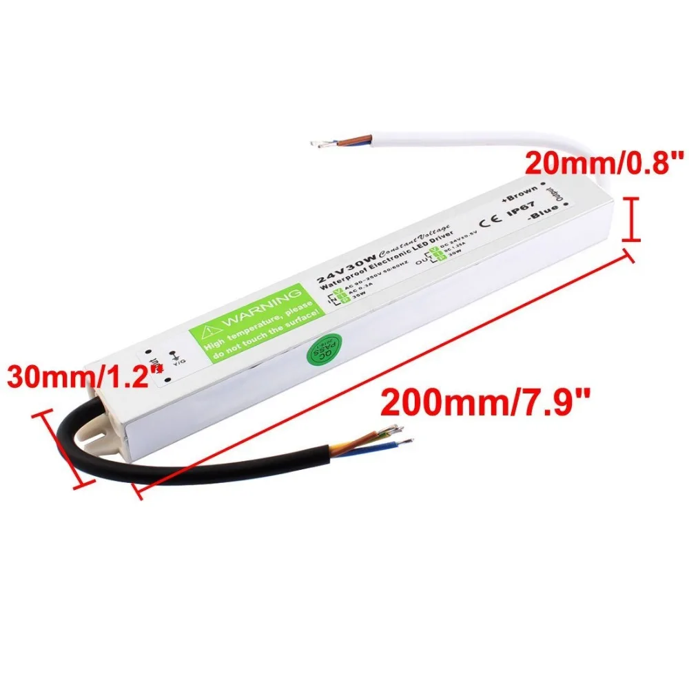 DC24V 10 Вт 20 30 36 45 50 60 80 100 120 150 Водонепроницаемый Электронный Драйвер внешний