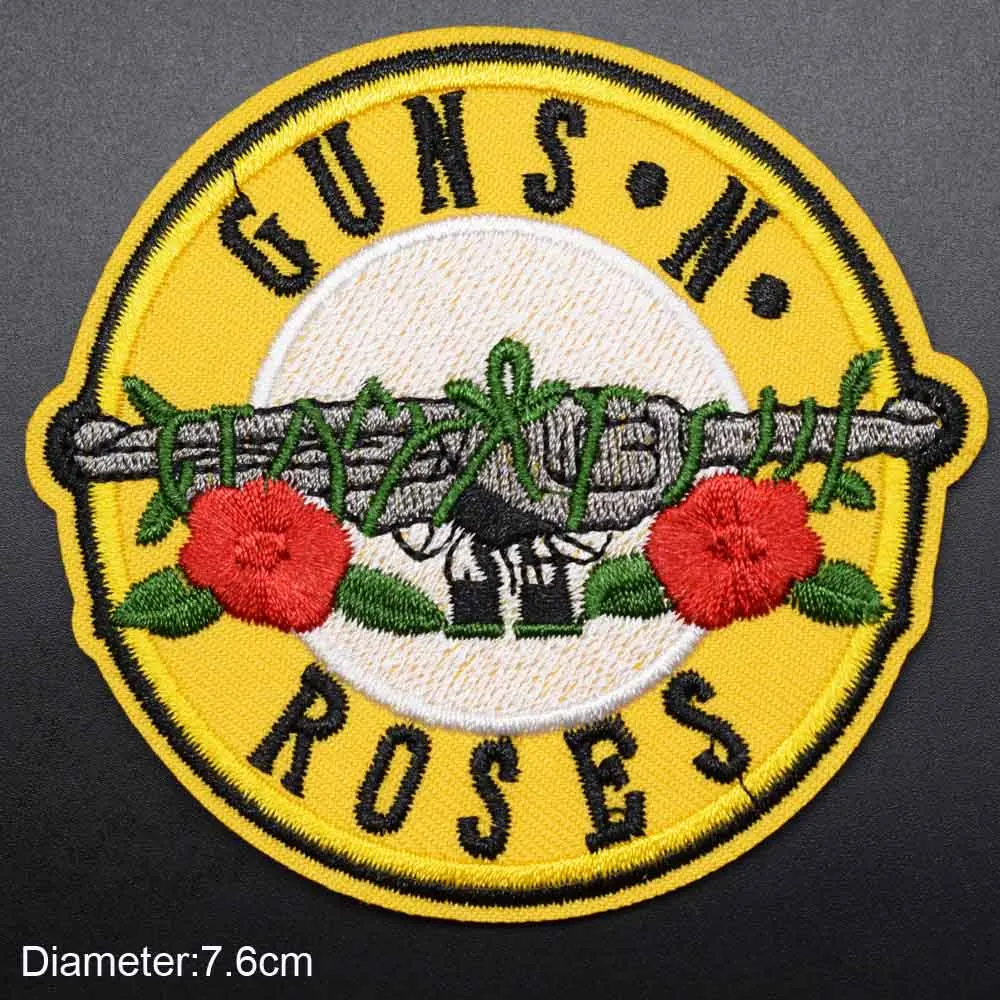 Патчи для одежды Guns N Roses с вышивкой музыкальные наклейки на одежду