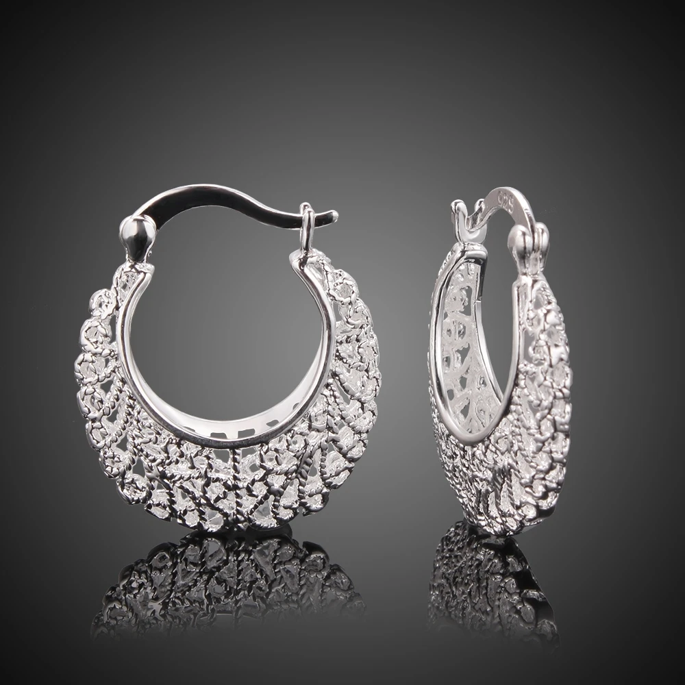 Женские серьги кольца из серебра 925 пробы с перфорацией|Серьги-кольца| |