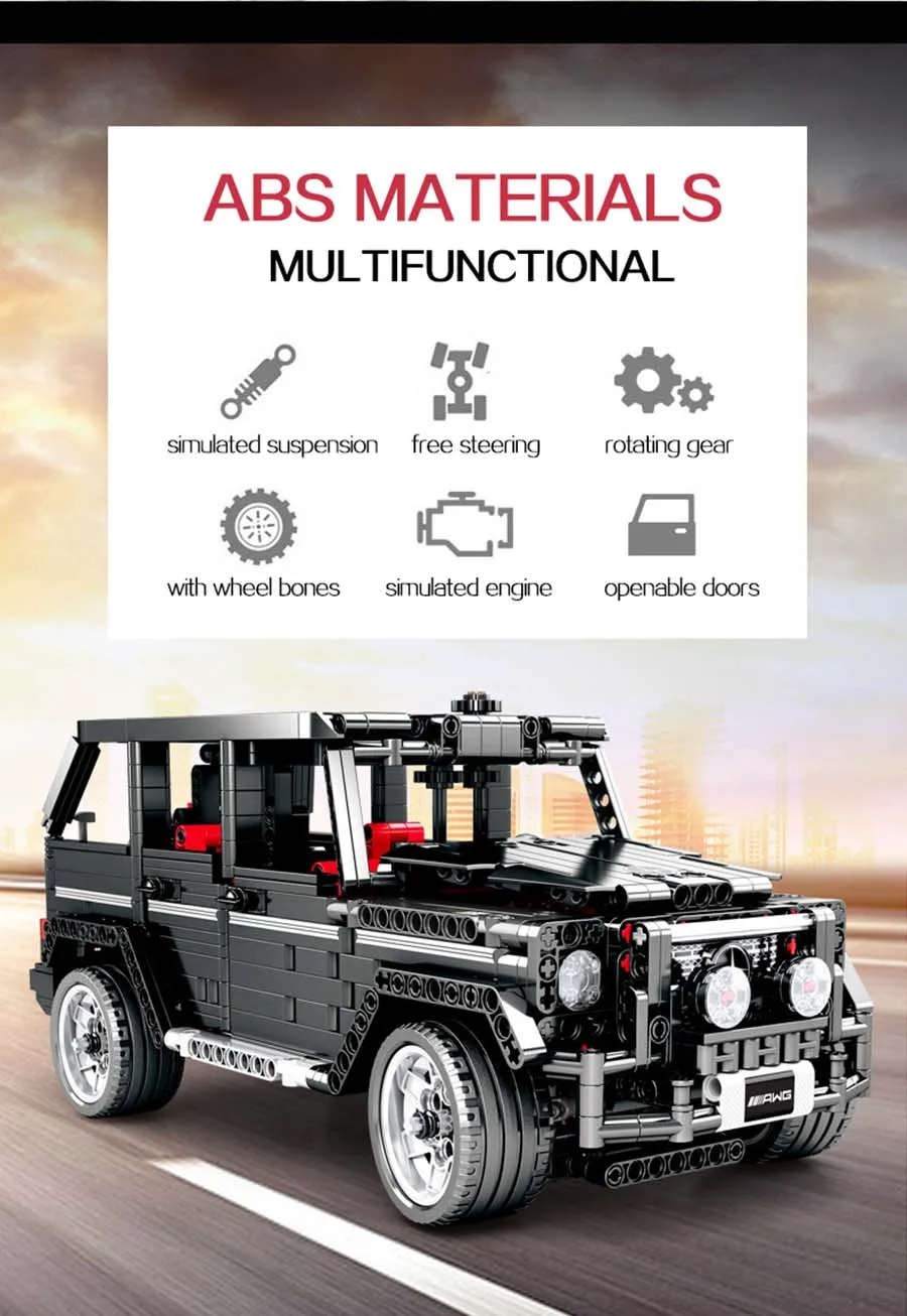 1343 шт. внедорожный внедорожник совместимый Technic MOC 2425 Benz G500 строительные блоки кирпичи игрушки подарки на день рождения для детей