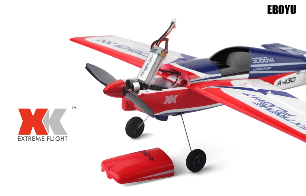 XK A430 2,4G 5CH бесщеточный двигатель 3D6G система RC самолет 430 мм размах крыльев EPS самолет совместимая Futaba S-FHSS RTF