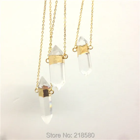 

SN-039 Hearling Crystal Necklace,Clear Quartz Point Necklace
