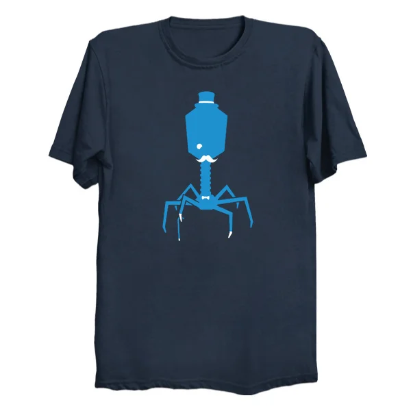 Мужская футболка с принтом хлопковая Футболка Sir Bacteriophage круглым вырезом