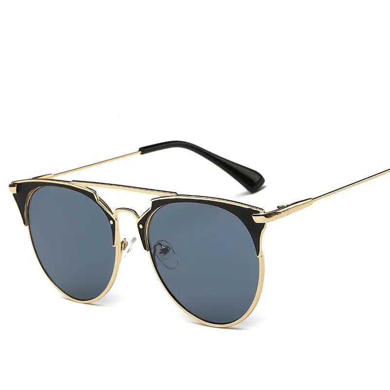 Очки солнцезащитные женские квадратные модные зеркальные металлические