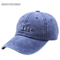 new fashion chance letter embroidered baseball cap high quality casual hat man woman adjustable washed cotton vintage cap