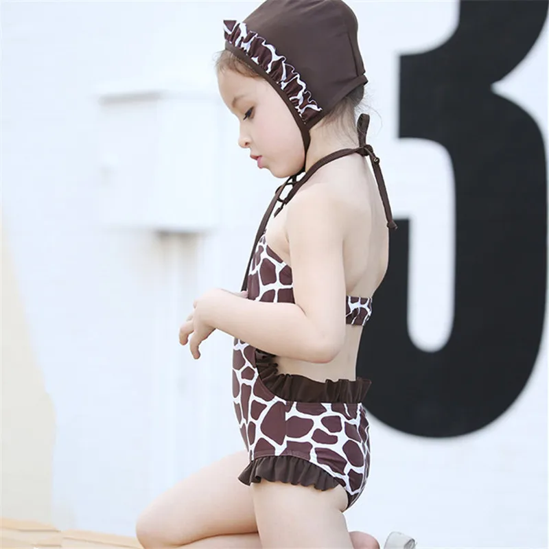 Сексуальный детский цельный купальник лето 2016 клетчатый Купальник для девочек