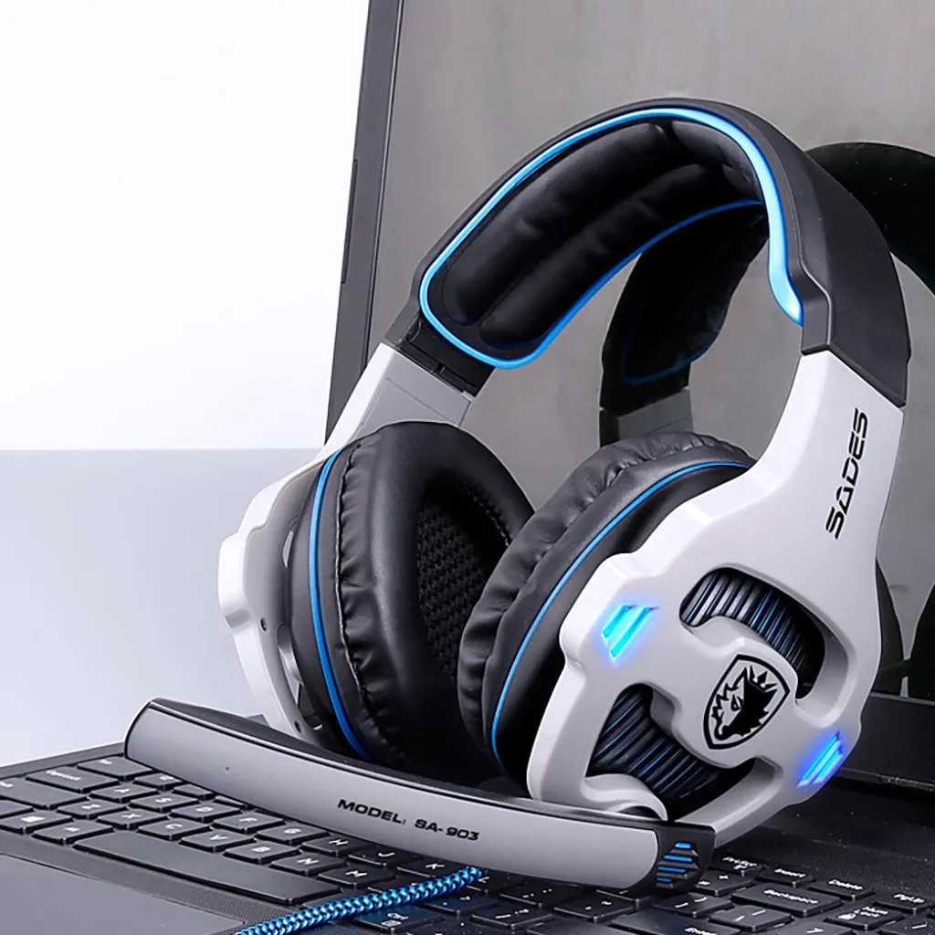 Горячие SADES SA-903 Игровые наушники гарнитура 7,1 Звуковая карта Компьютерная гарнитура с почтой fone de ouvido