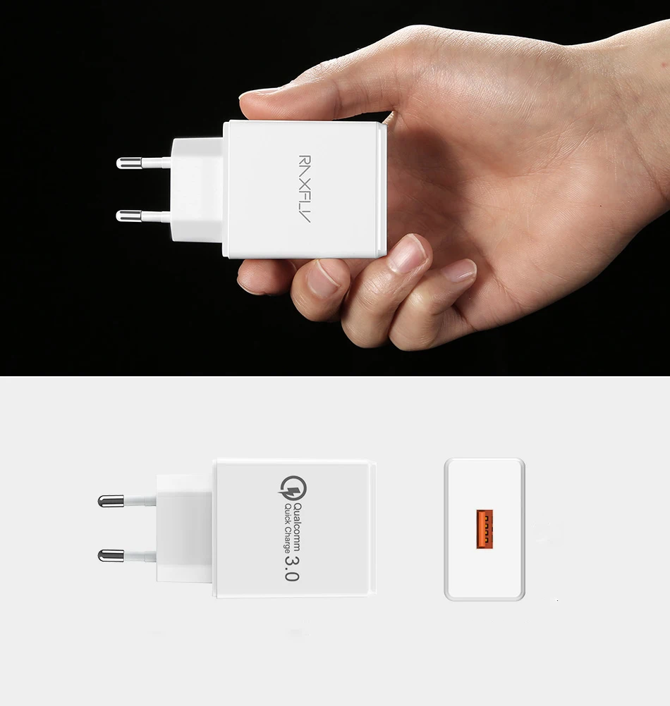 Raxfly Qualcomm Quick Charge 3.0 USB Зарядное устройство для iPhone X 8 Быстрая зарядка Путешествия стены США ЕС Разъем для Samsung s9 S8 Примечание адаптер