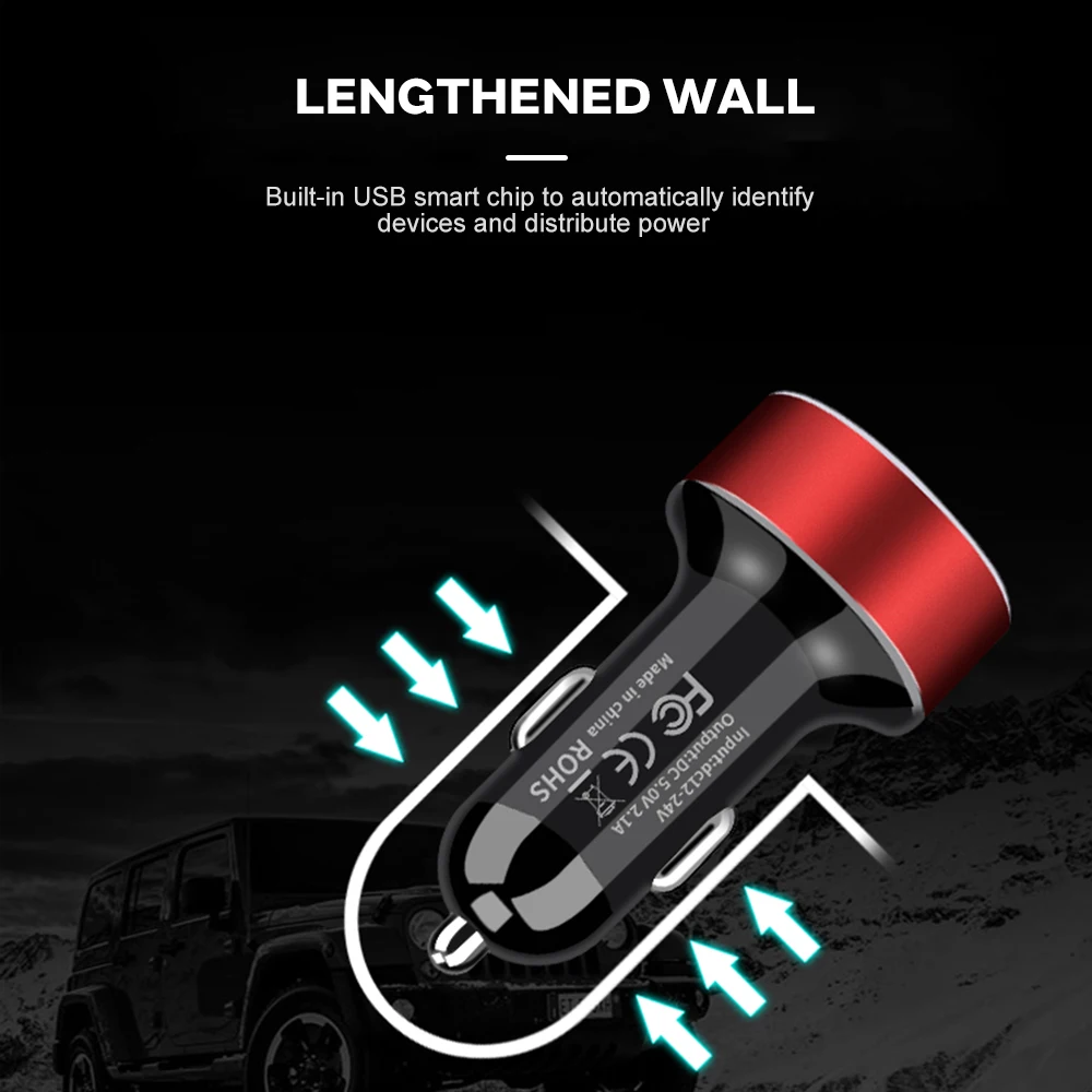 QC3.0 двойной USB автомобильный прикуриватель зарядное устройство для телефона разветвитель гнездо адаптер 2.4A СВЕТОДИОДНЫЙ монитор напряжения Авто Автомобильный USB Разъем конвертер