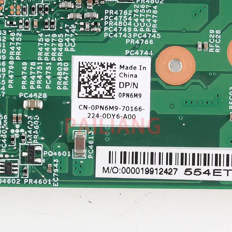 Материнская плата для ноутбука PAILIANG DELL Vostro 3500 V3500 материнская ПК CN 0PN6M9