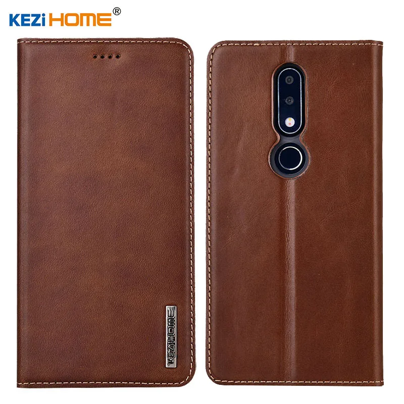Чехол для Nokia 6 1 Plus KEZiHOME Роскошный чехол портмоне из натуральной кожи X6 TA 1099