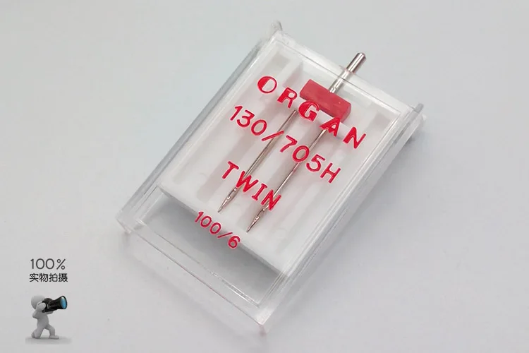 Иглы organ 130/705H Двойная игла для стрейчевого вязания ткани домашняя швейная машина 75/4 мм двойная игла - Цвет: Сливовый