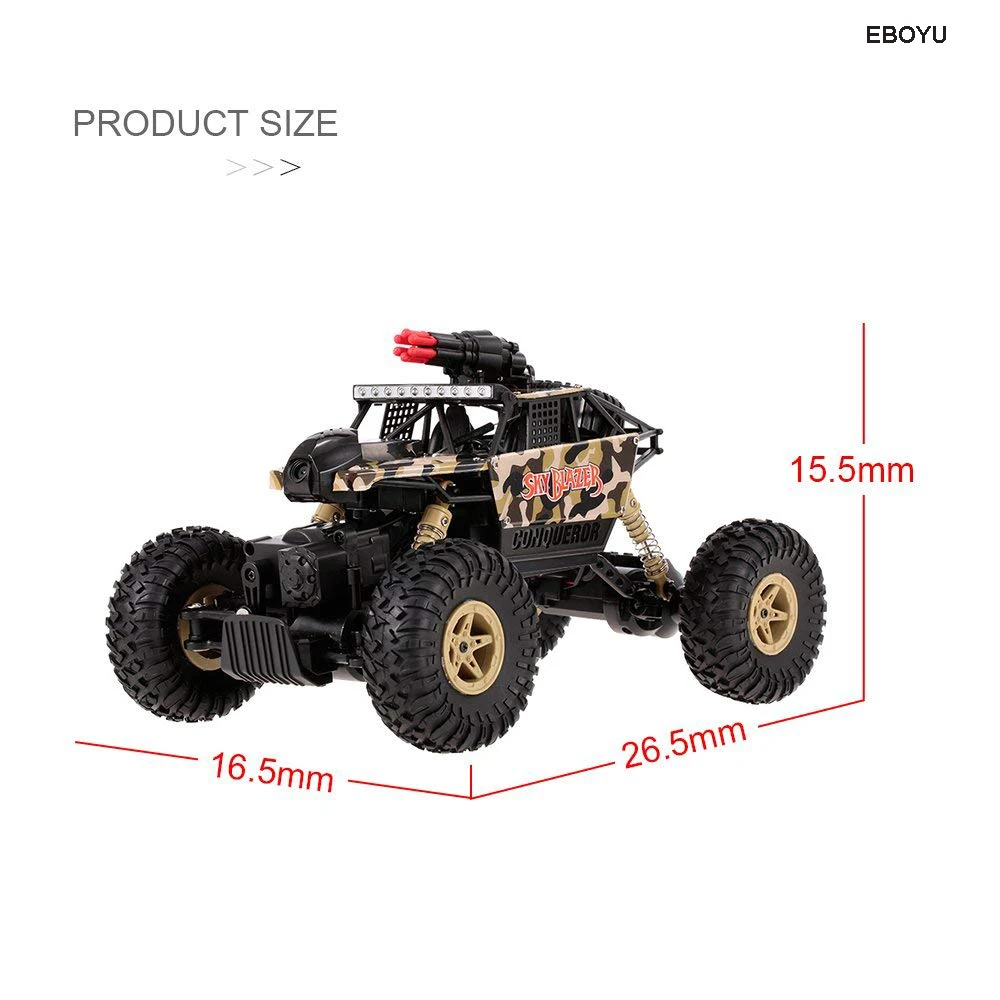 Wltoys 18428 A 1/18 2 4G 4WD RC машина с ракетной установкой 0.3MP Wifi FPV камерой внедорожный