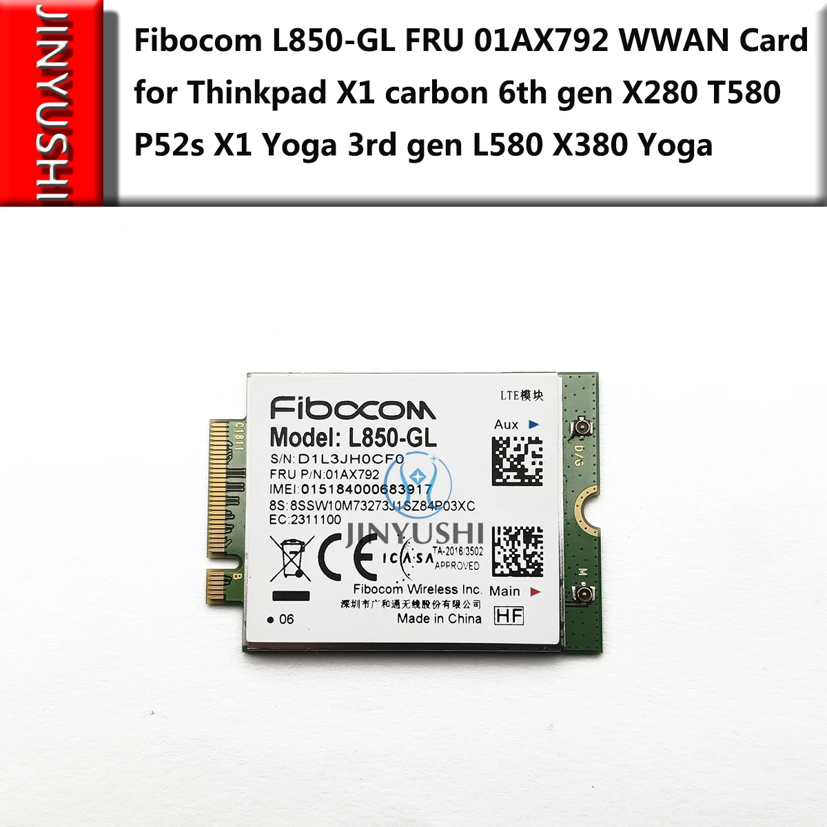 Fibocom L850 GL FRU 01AX792 01AX786 WWAN для Thinkpad X1 углерода 6/7th gen X280 T580 P52s P53 Йога 3rd L580 X380