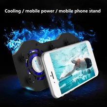 3 in 1 Mobile Phone Holder Stand For iPhone X 7 4-6 inch Smart Phone Rings Holder 2000mA Bracket/Power Bank/Phone Cooling Fan