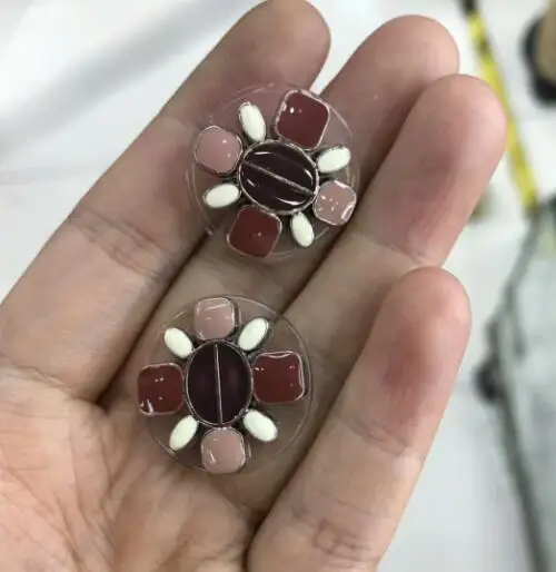 23MM POVUOP Кнопка 23 мм модная винтажная одежда аксессуары верхняя одежда кардиган прозрачный - Цвет: 23MM