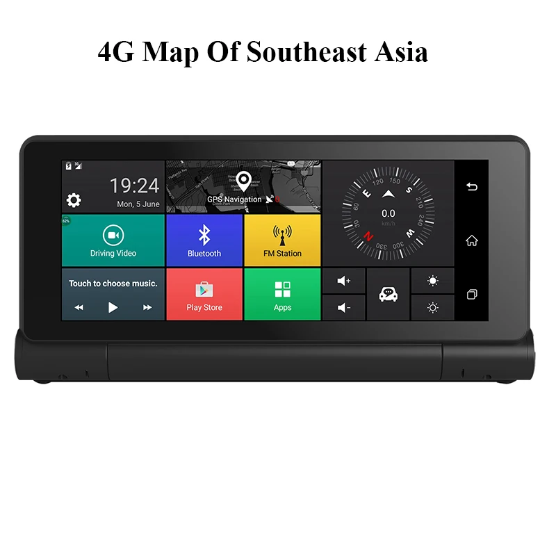 Автомобильный складной навигатор 1080P 683 7 дюймов удобный Android 5,0 Bluetooth Wifi с реверсивным изображением - Название цвета: Green