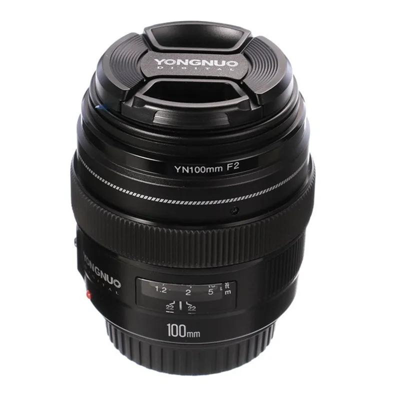 Объектив Yongnuo YN100mm F2 для среднего телеобъектива Canon объектив 100 мм EOS Rebel Camera AF MF 1200D