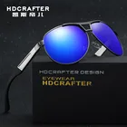 HDCRAFTER мужские солнцезащитные очки Zonnebril Manne для вождения Овальные Солнцезащитные очки мужские поляризованные солнцезащитные очки Брендовые очки алюминиевая оправа с чехлом