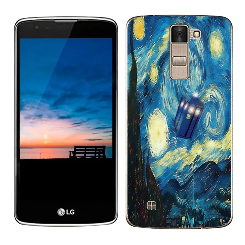 Роскошный чехол для LG K8 Lte K350 K350E K350N чехлы с масляной росписью силиконовый мягкий