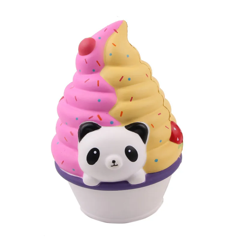 Бесплатная доставка 1 шт. Squishies игрушки милые панды Мороженое Мягкие медленный