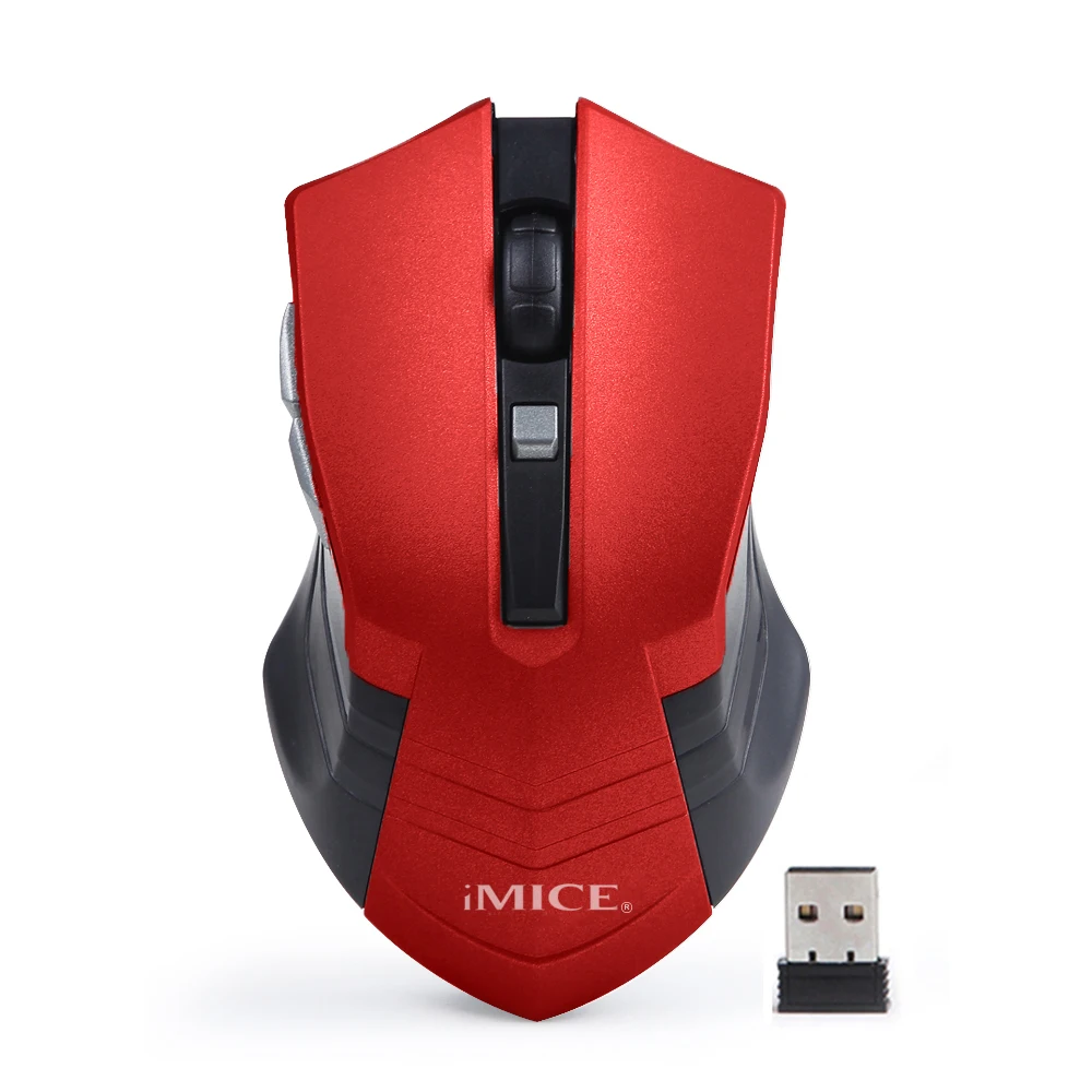 Red 2,4G беспроводная мышь USB PC мышь эргономичная беспроводная 6 кнопок мышь для геймеров 2000 dpi оптическая компьютерная мышь для ноутбука офисного использования - Цвет: Red